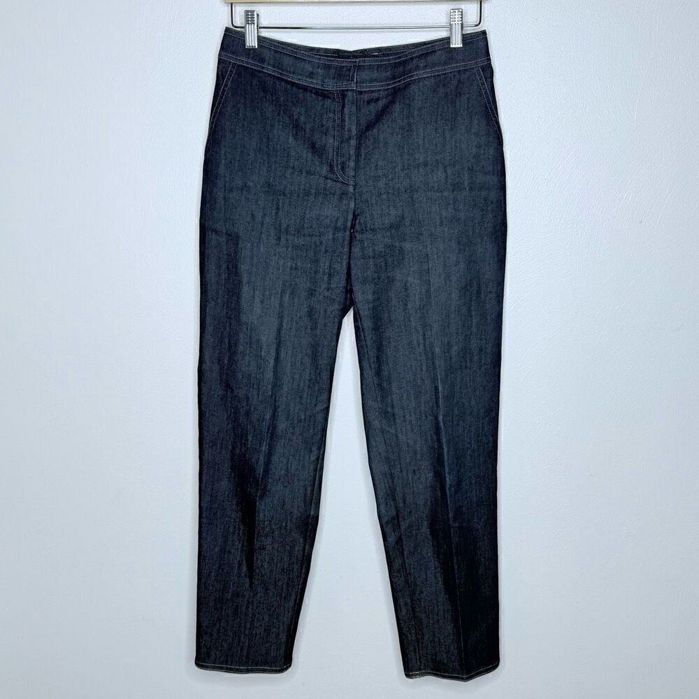 St. John Black Label Dark Wash Flat Front Straight Leg Denim - Women’s US 8